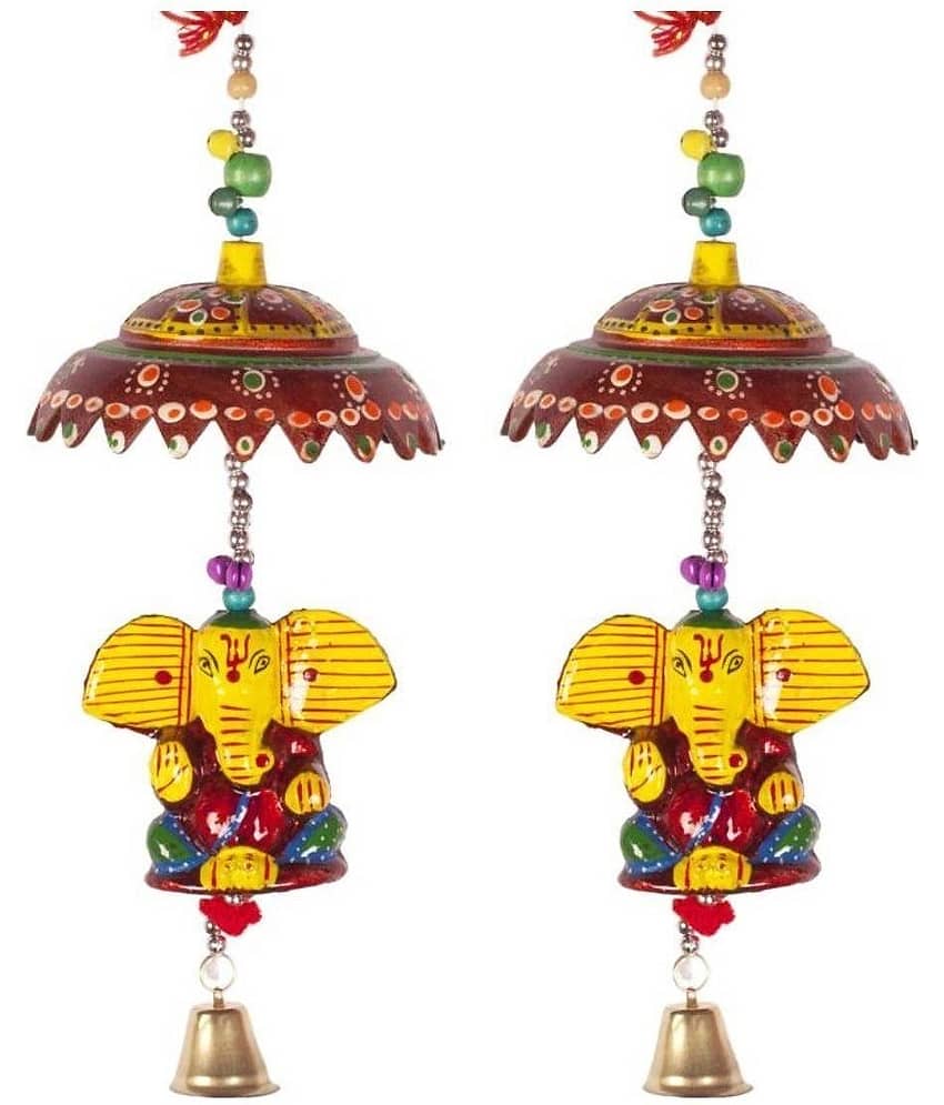 Ganesha Wind Chime Showpiece For Wall Decor, Home Decor Ideal For Ganesh Chaturthi, Diwali