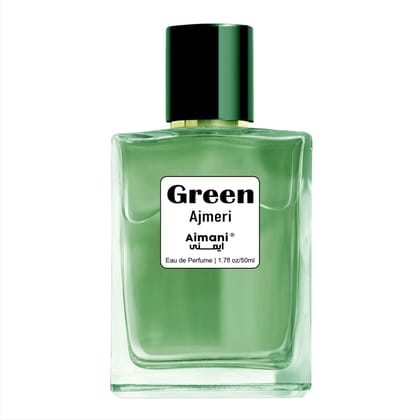 Aimani Green Ajmery Eau de Parfum | Long Lasting Luxury Fragrance for Men & Women | 50ml
