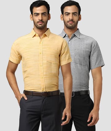 DESHBANDHU DBK Multicolor Cotton Regular Fit Half Sleeves Men's Casual Shirt ( Pack of 2 )