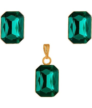 JFL - Jewellery For Less - Green Pendant set ( Pack of 1 )