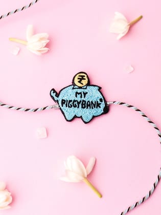 Piggy Bank Rakhi - Blue