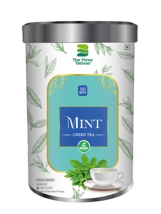 The Three Tattvas Mint Green Tea 50gms The Three Tattvas Mint Green Tea 50gms