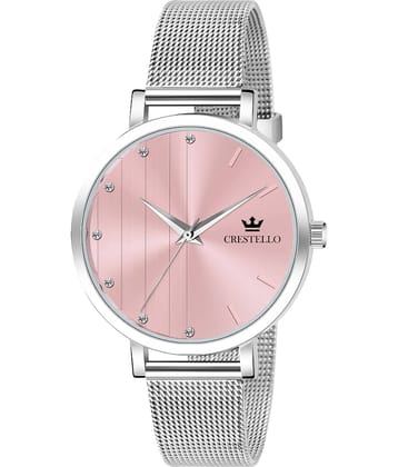 Crestello - Silver Metal Analog Womens Watch