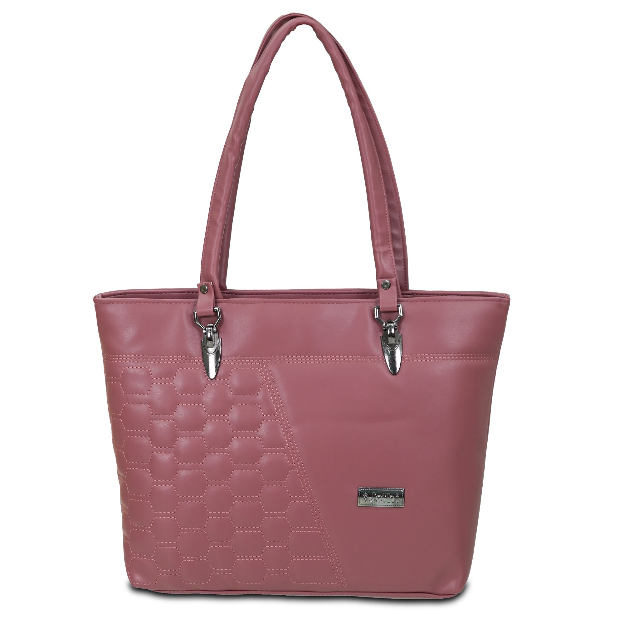 Jothi HexaWeave Handbag for Women | Multi-Compartment Shoulder Bag | Synthetic Leather with Honeycomb Pattern | Water-Resistant | Semi-Matte Finish | Durable Nylon Lining | Stylish & Functional