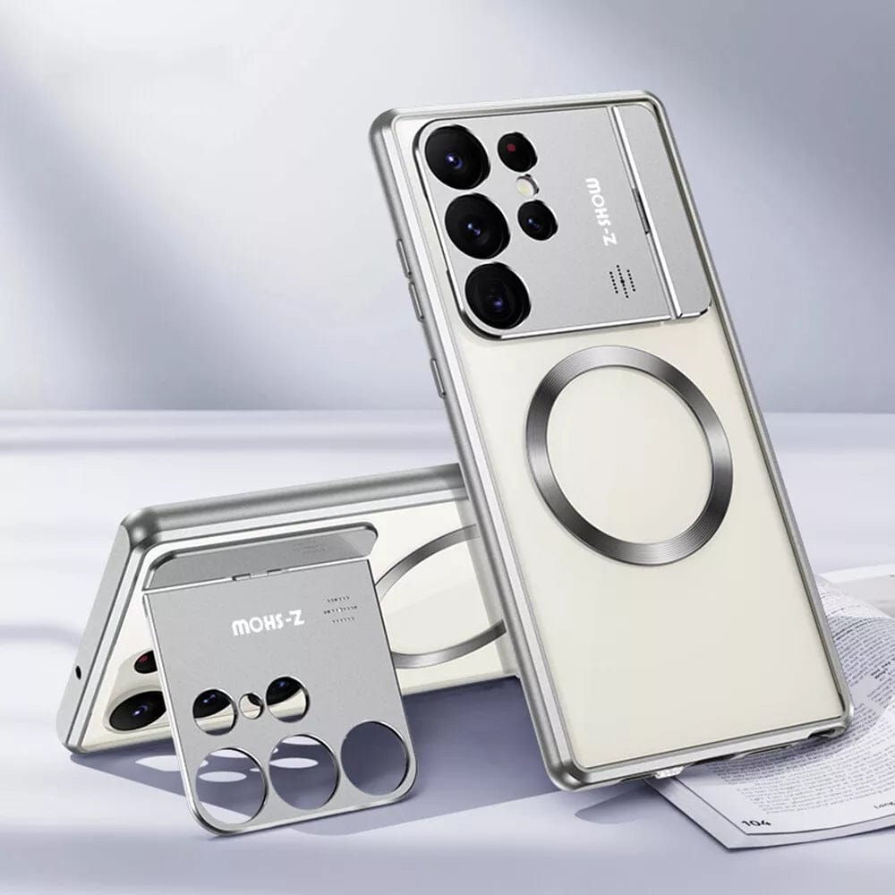 Metallic Alloy 360 Degrees Protection Luxury Glass Cover-Samsung Galaxy S25 Ultra / Royal Silver