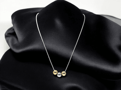 Mixed Metal Beads Necklace