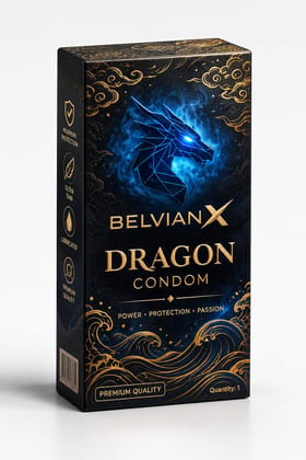BelvianX Con-dom Dragons For Men 6-inch for regular use | Ultra Soft | Long Lasted | Extra Pleasure | Extra size | Real Brown Big Size