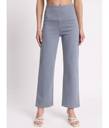 AngelFab - Denim Regular Fit Grey Women's Jeggings ( Pack of 1 )