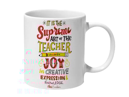 Multicolor The Supreme Art Of The Teacher Albert Einstein Quote Ceramic Mug