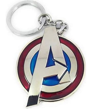 ZYZTA Avengers A-Logo Multicolor Metallic Keyring Key Chain