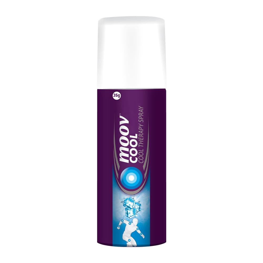 Moov Cool Pain Relief Spray 35g | Ideal for Sports & Gym related injuries | Quick action from Back Pain, Muscle Pain, Joint Pain, Knee Pain | 100% Natural Active Menthol