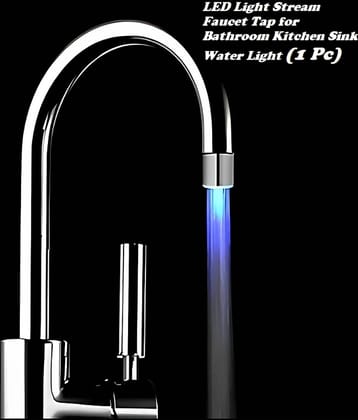 Dust N Shine LED Light Stream Faucet Tap for Bathroom Kitchen Sink Water Light (1 Pc)