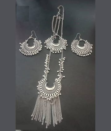 Samridhi DC Silver Alloy Necklace Set ( Pack of 1 )