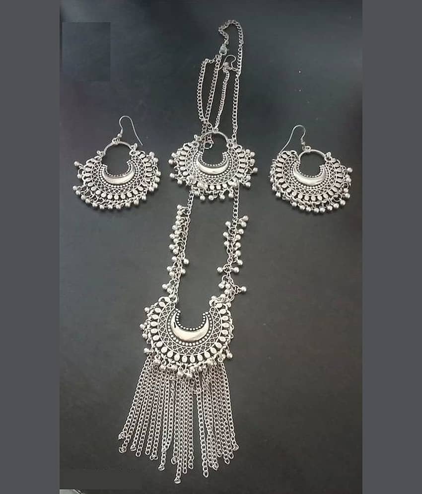 Samridhi DC Silver Alloy Necklace Set ( Pack of 1 )