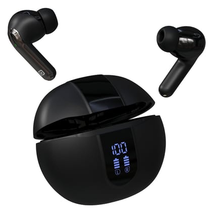 Portronics Twins 29 ANC in-ear TWS Wireless Bluetooth Earbuds With Digital Display (Black)
