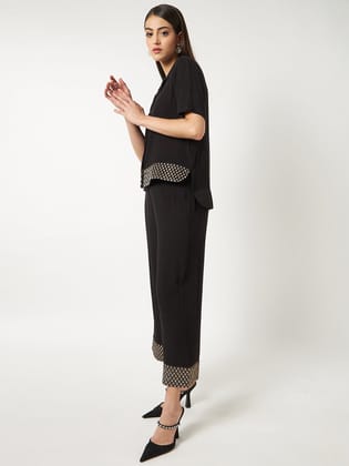 Embellished Black Co-ord Set S