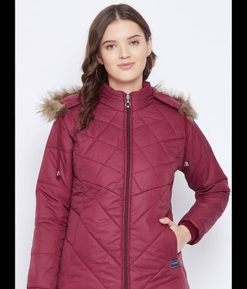 VERO AMORE - Polyester Maroon Parka Jackets