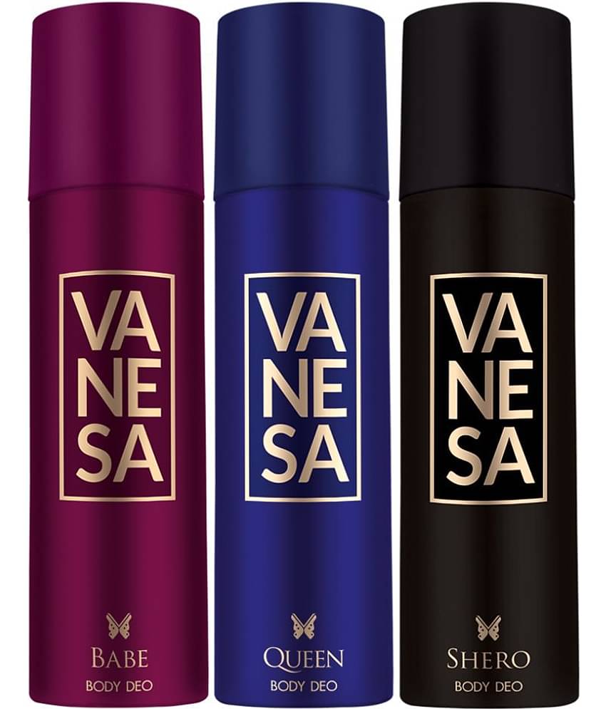 Vanesa Babe, Queen, Shero Deodorant Spray For Women 150Ml Each(Pack Of 3)