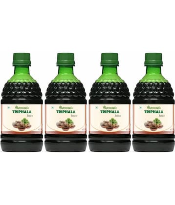 NUTROCOPIA Triphala Juice | 100% Ayurvedic | Relieves Constipation & Improves Digestion | No Added Sugar - 400 ML (Pack of 4)