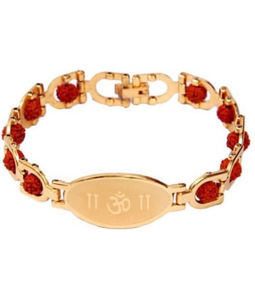 PAYSTORE Gold Plated Premium Traditional OM Rudraksha bracelet KADA