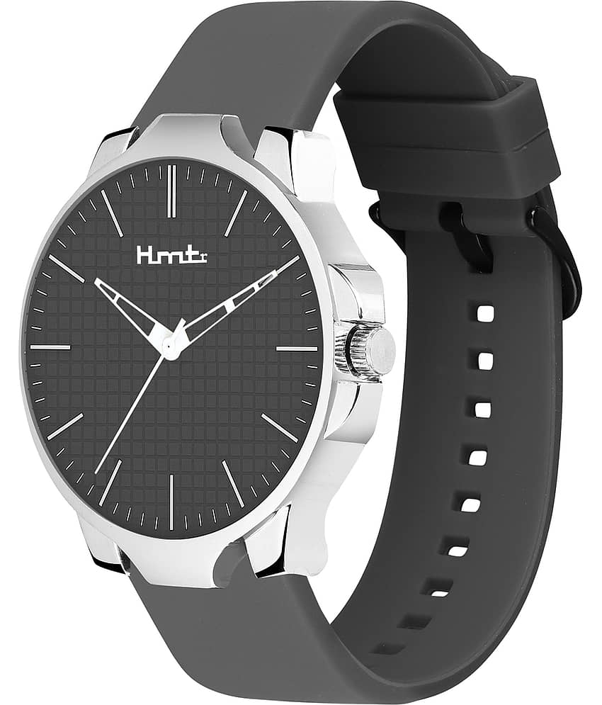HMTr Black Silicon Analog Men's Watch