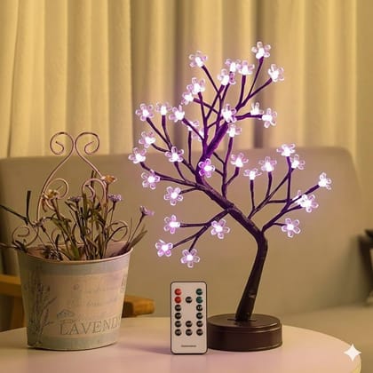 GLOWSERIE LED Cherry Blossom Tree Lamp with Remote Control,