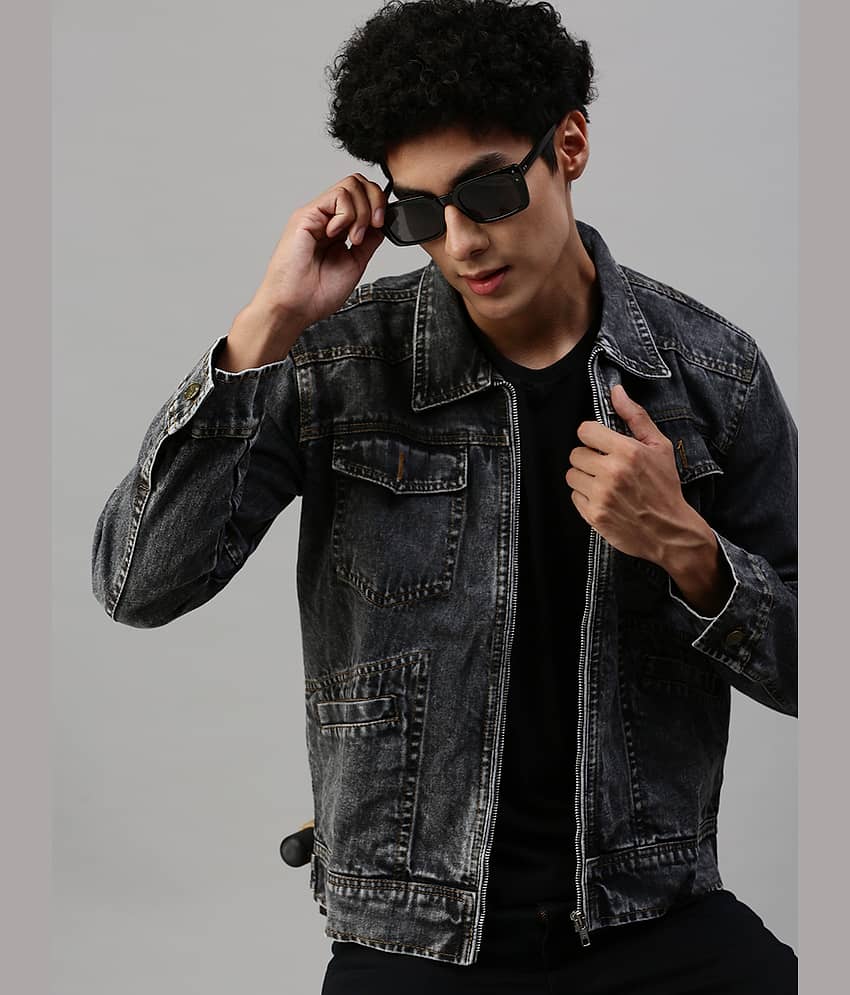 VOGATI Denim Men's Denim Jacket - Navy ( Pack of 1 )