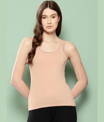 Leading Lady Pack of 1 Camisole/ Tank Top Cotton Blended Camisoles ( Peach )