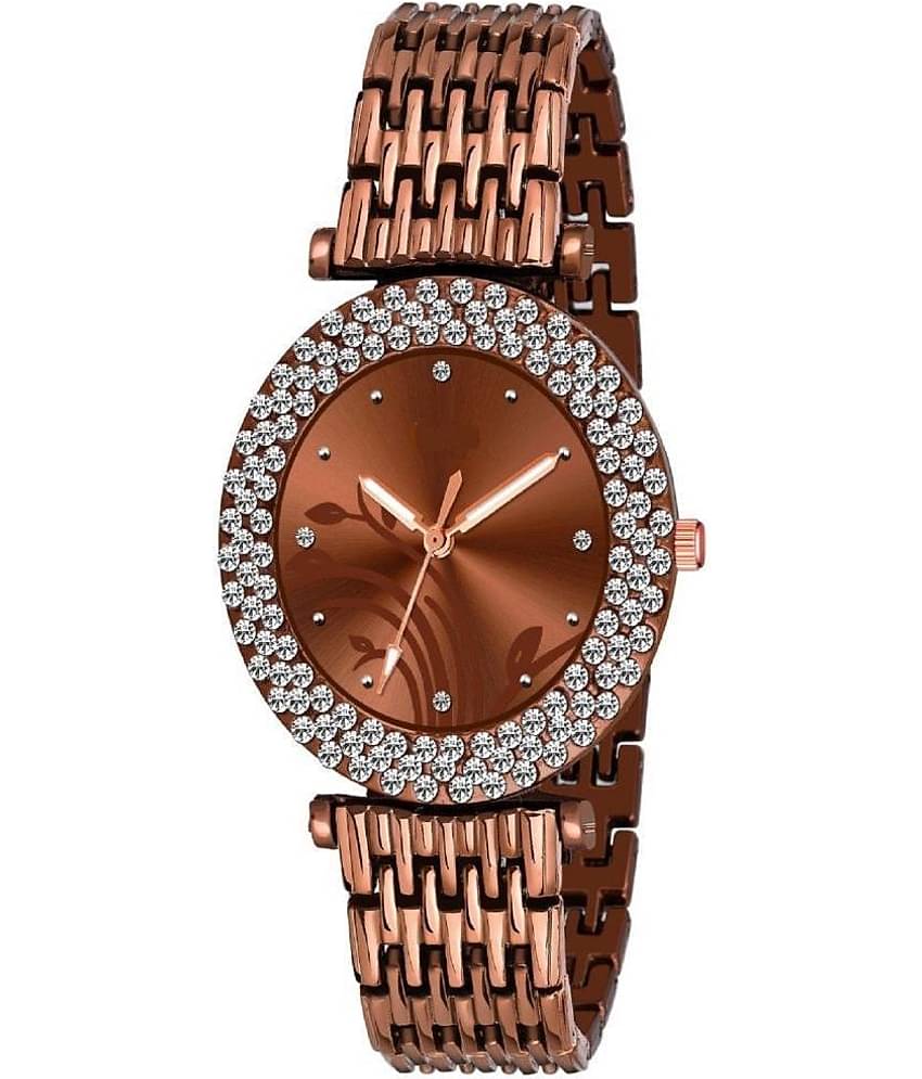 Renaissance Traders - Brown Metal Analog Womens Watch