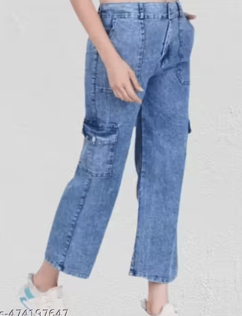 Comfy women Denim Cargo | B