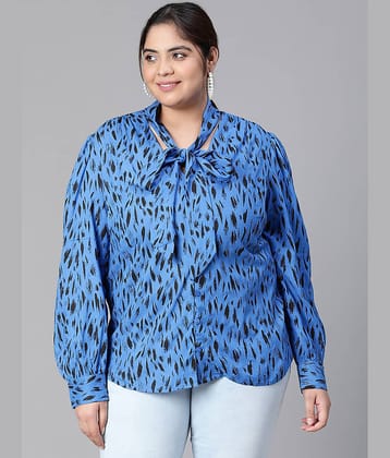 Oxolloxo Women's Viscose Rayon Regular Top ( Blue )