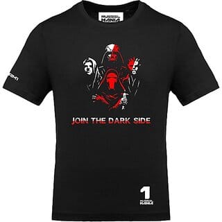 FastB Men Printed, Typography Round Neck Black T-Shirt