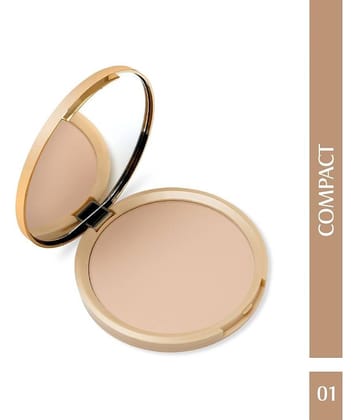 Glam21 HD Pan Cake Compact Powder 3-in-1 Foundation,Compact, & Concealer Matte Finish 12gm Shade-A2