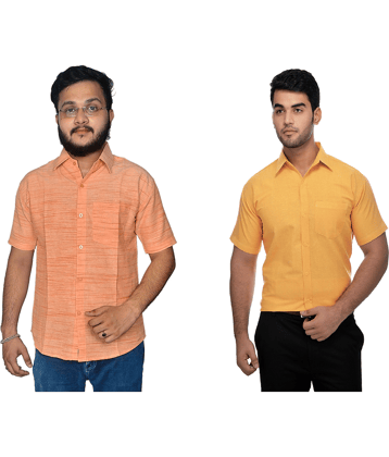 DESHBANDHU DBK Cotton Regular Fit Half Sleeves Men's Formal Shirt - Multi ( Pack of 2 )