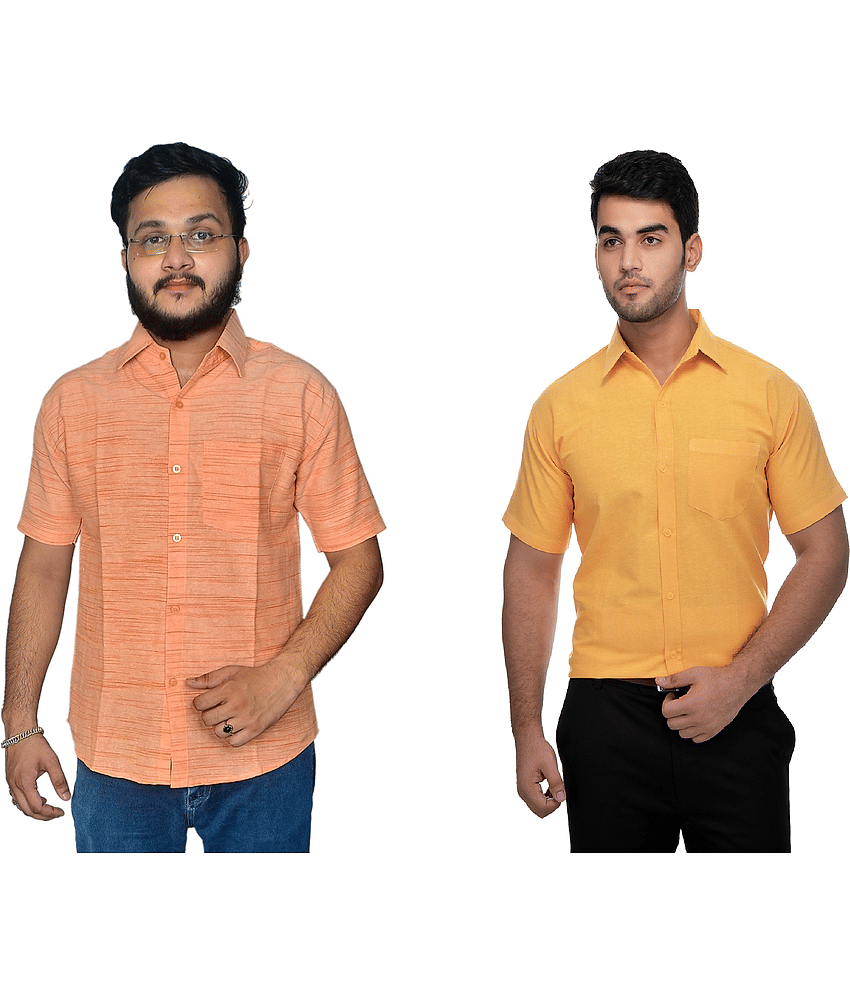 DESHBANDHU DBK Cotton Regular Fit Half Sleeves Men's Formal Shirt - Multi ( Pack of 2 )