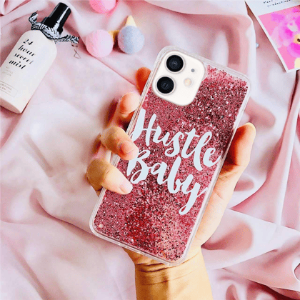 Hustle Baby Glitter Quicksand Case (Available for iPhone 11 / 11 Pro / 11 Pro Max)-iPhone 11 Pro
