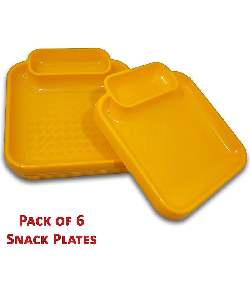 Inpro 6 Pcs Plastic Yellow Platter