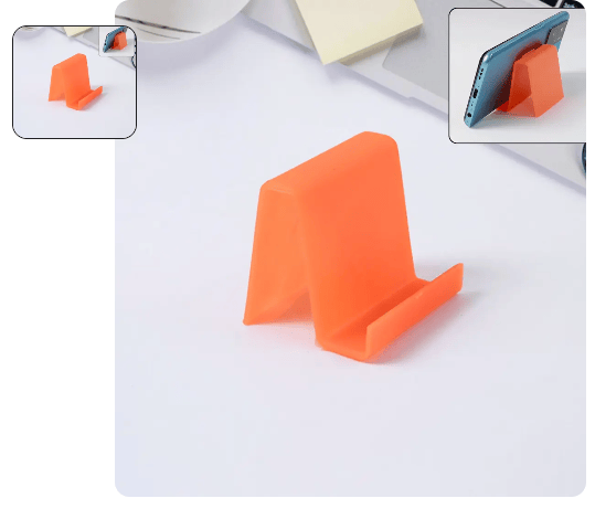 Durable Plastic Mobile Phone Stand with Angled Support (1 Pc / Mix Color) 