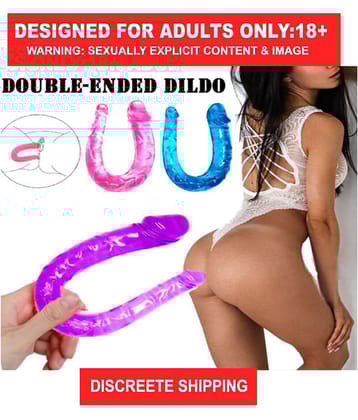 crazynyt sex toy Jelly Double dong Double-Ended Penetration Dildo Strap On Dual Realistic Sex Toys For Lesbean