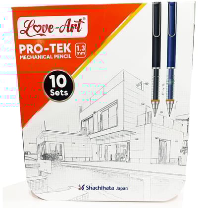 Love-Art PRO-TEK Mechnical Pencil set of 10 | For Technical Drawing, Sketching, Writing