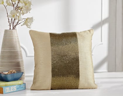 Patch Sequence Cushion Cover-16 x 16 in / Green / Green