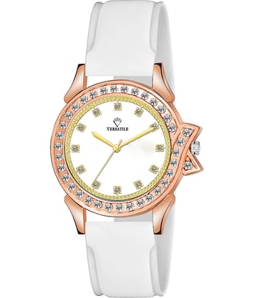 Versatile - White Silicon Analog Womens Watch