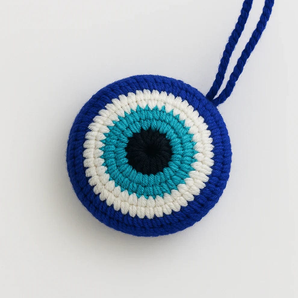 ๐งฟ Handmade Crochet Evil Eye โ Boho Charm & Positive Vibes