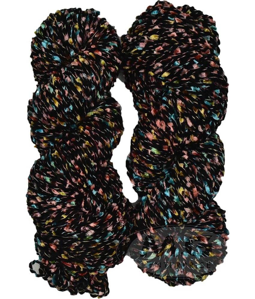 Yarn Mala Lachi  Black 200 gms Wool Hank Hand knitting wool- Art-ADAD