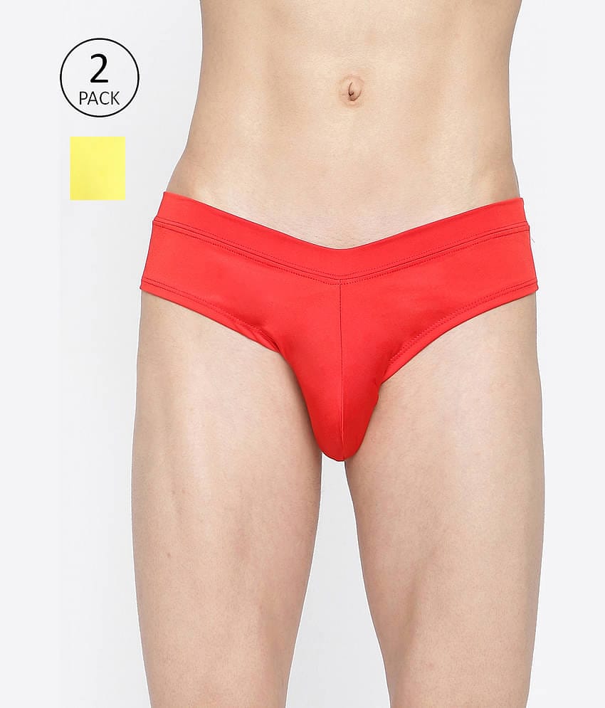 La Intimo Pack of 2 Polyester Briefs For Men's ( Multicolor )