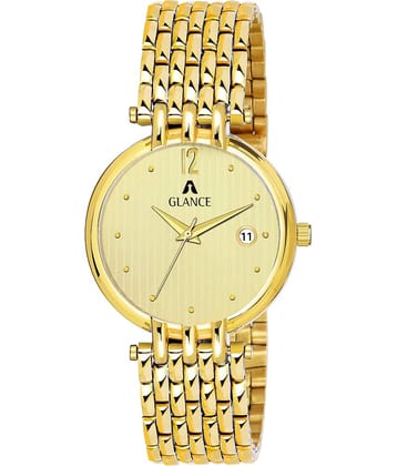 Aglance - Gold Metal Analog Men's Watch