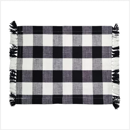 KARTHI7OCT STORE Hand Towel Set of 2 (2 Pieces) – Cotton, Black and White – 16x14 Inches – Mini Towels for Wash Basin, Bathroom, Gym, Travel and Workout – Sweat Wipe Cloth – Face Wash Towel