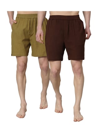 Mens Boxer, Pure Organic Linen Boxer For Men, Printed Boxer For Men, Pack Of 2 (OTLMB05-7)-S