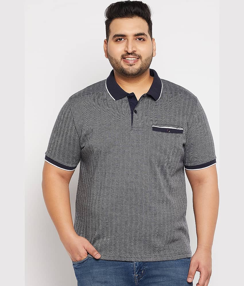 AUSTIVO Pack of 1 Cotton Blend Regular Fit Striped Half Sleeves Men's Polo T Shirt ( Multicolor )