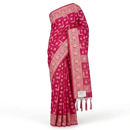 Soft Pink Sambalpuri Saree Soft Pink Sambalpuri Saree